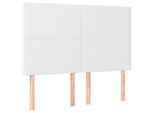 Vidaxl Testiere 4 Pz. Bianco 72X5X78/88 Cm Similcuoio