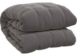 Vidaxl Coperta Pesata Grigia 152X203 Cm 7 Kg Tessuto