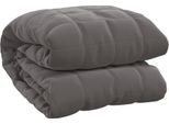 Vidaxl Coperta Pesata Grigia 120X180 Cm 9 Kg Tessuto