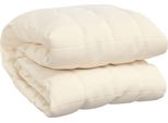 Vidaxl Coperta Pesata Crema Chiaro 155X220 Cm 7 Kg Tessuto