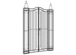 Vidaxl Cancello Da Giardino Nero 121X8X180 Cm In Ferro Battuto