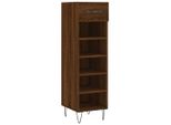 Vidaxl Scarpiera Marrone Look Rovere 30X35X105 Cm Materiale A Base Di Legno