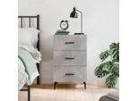 Comodino Grigio Sonoma 40X40X66 Cm In Materiale Ligneo