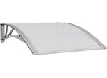 Vidaxl Tettoia Per Porta Grigia E Trasparente 100X75 Cm In Policarbonato