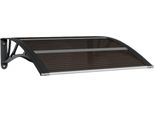 Vidaxl Tettoia Per Porta Nera 80X75 Cm In Policarbonato