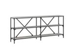 Tavolo Consolle Grigio Sonoma 180X30X75 Cm In Legno E Ferro