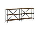 Tavolo Consolle Rovere Fumé 180X30X75 Cm Materiale A Base Di Legno E Ferro