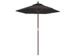 Vidaxl Ombrellone Con Palo In Legno Nero 196X231 Cm