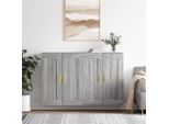Vidaxl Armadi A Muro 2 Pz. Materiale In Legno Grigio Sonoma