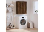 Vidaxl Armadio A Muro Marrone Effetto Rovere 69,5X34X90 Cm Materiale A Base Di Legno