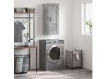 Vidaxl Armadio A Muro Grigio Cemento 34,5X34X90 Cm Materiale A Base Di Legno