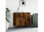 Vidaxl Credenza Rovere Fumé 90X34X80 Cm Materiale A Base Di Legno