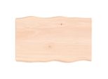 Piano Del Tavolo 80X50X(2-6) Cm In Legno Massiccio Non Trattato Bordo Albero