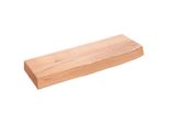 Mensola A Muro Marrone Chiaro 60X20X6 Cm In Legno Massiccio Trattato Con Rovere