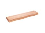 Mensola A Muro Marrone Chiaro 80X20X6 Cm In Legno Massiccio Trattato Con Rovere