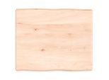 Piano Del Tavolo 60X50X(2-6) Cm In Legno Massiccio Non Trattato Bordo Albero