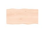Piano Del Tavolo 100X50X(2-4) Cm In Legno Massiccio Non Trattato Bordo Albero