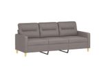 Vidaxl Divano 3 Posti Taupe 180 Cm Tessuto