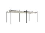 Pergola Con Tetto Scorrevole Crema 589X292X230 Cm