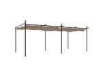 Pergola Con Tetto Scorrevole Taupe 589X292X230 Cm