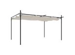 Pergola Con Tetto Scorrevole Crema 395X292X230 Cm