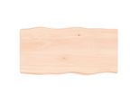 Piano Del Tavolo 80X40X(2-6) Cm In Legno Massiccio Non Trattato Bordo Albero