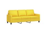 Vidaxl Divano 3 Posti Giallo Chiaro 180 Cm Tessuto