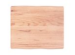 Piano Del Tavolo 60X50X(2-6) Cm In Legno Massiccio Trattato Bordo Albero