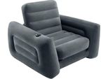 Intex Poltrona Gonfiabile Allungabile 117X224X66 Cm Grigio Scuro