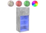 Mobile Tv Con Luci Led Grigio Cemento 40,5X30X90 Cm