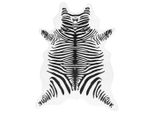Vidaxl Tappeto Nero Bianco 120X170 Cm Motivo Zebra Lavabile Antiscivolo