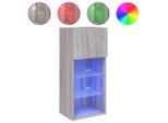 Mobile Tv Con Luci Led Grigio Sonoma 40,5X30X90 Cm