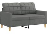 Vidaxl Divano A 2 Posti Grigio Scuro 120 Cm In Tessuto