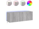 Pensili Tv Con Luci Led 2 Pz. Grigio Sonoma 60X35X41 Cm