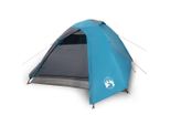 Vidaxl Tenda Da Campeggio A Cupola 3 Persone Blu Impermeabile