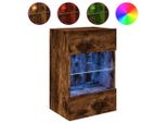 Pensile Tv Con Luci Led Rovere Fumé 40X30X60,5 Cm