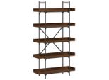 Libreria 5 Ripiani Aspetto Rovere Marrone 100X33X180,5 Cm