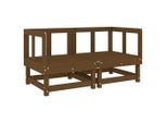 Divani Da Giardino Angolari 2 Pz. Legno Di Pino Massiccio Marrone Miele