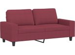 Vidaxl Divano A 2 Posti Rosso Vino 140 Cm In Tessuto