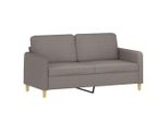 Vidaxl Divano 2 Posti Taupe 140 Cm Tessuto