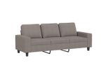 Vidaxl Divano 3 Posti Taupe 180 Cm Tessuto