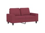 Vidaxl Divano A 2 Posti Rosso Vino 120 Cm In Tessuto