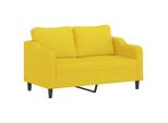 Vidaxl Divano A 2 Posti Giallo Chiaro 140 Cm Tessuto