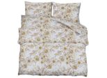 Vidaxl Set Di Biancheria Da Letto Bianca E Marrone 135X200 Cm In Cotone