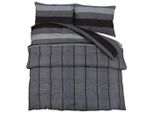 Vidaxl Set Di Biancheria Da Letto Grigio Scuro 155X220 Cm Cotone