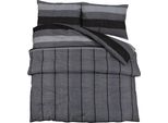 Vidaxl Set Di Biancheria Da Letto Grigio Scuro 225X220 Cm Cotone