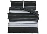 Vidaxl Set Di Biancheria Da Letto Bianco E Nero 260X240 Cm In Cotone