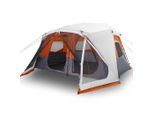 Vidaxl Tenda Familiare Con Led 10 Persone Grigio Chiaro Arancione Sgancio Rapido