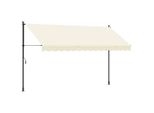 Vidaxl Tenda Da Sole Retrattile Crema 350X150 Cm In Tessuto E Acciaio