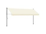 Vidaxl Tenda Da Sole Retrattile Crema 400X150 Cm In Tessuto E Acciaio